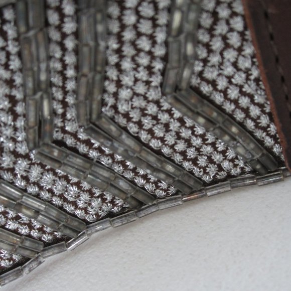 Abercrombie & Fitch Womens X-Small / Small Brown Beaded Bohemian Belt - Picture 9 of 10